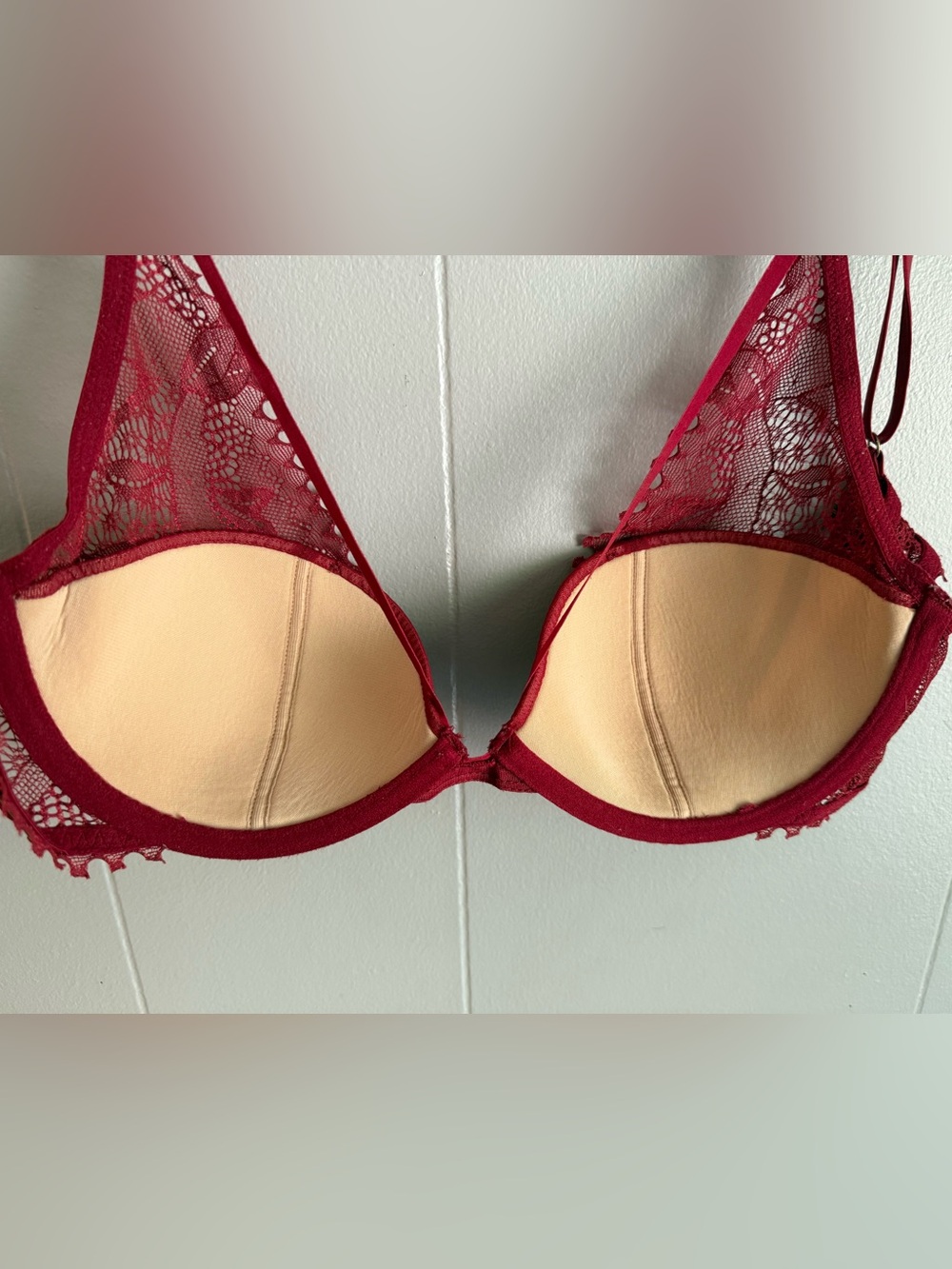Calvin Klein Deep Red Lace Underwire Bra - Picture 5 of 5